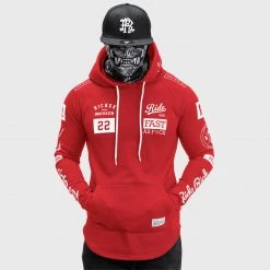 Ride Rich RR GP Scoop Pullover Hoodie {Red}