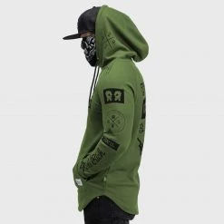 Ride Rich Premium Collection RR GP Scoop Pullover Hoodie {Military Green}
