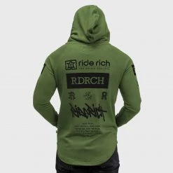 Ride Rich Premium Collection RR GP Scoop Pullover Hoodie {Military Green}