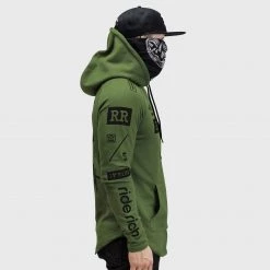 Ride Rich Premium Collection RR GP Scoop Pullover Hoodie {Military Green}