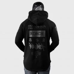 Ride Rich RR GP Scoop Pullover Hoodie {Black On Black}