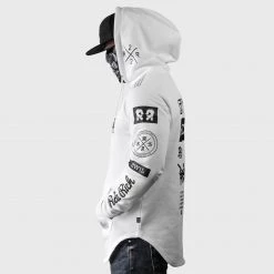 Ride Rich Premium Collection RR GP Scoop Pullover Hoodie {White}