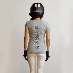 Ride Rich Women's Tops Bikes Before Boys V-Neck Tee {Heather Grey}