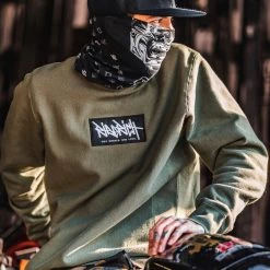 Ride Rich RR Tag Embroidered Box Crew Neck Sweatshirt {Military Green} New Arrivals 11 Ride Rich RR Tag Embroidered Box Crew Neck Sweatshirt {Military Green} New Arrivals