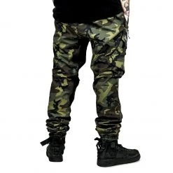 Ride Rich New Arrivals Unit 16™ Armoured Softshell Cargo Joggers {Woodland Camo}