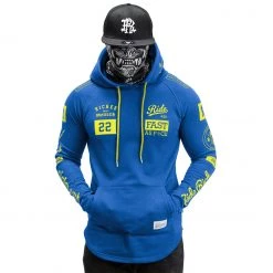 Ride Rich RR GP Scoop Pullover Hoodie {Blue}