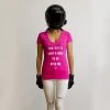 Ride Rich Drop A Knee V-Neck Tee {Hot Pink}