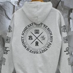 Ride Rich The Motto Pullover Hoodie {Heather Grey}