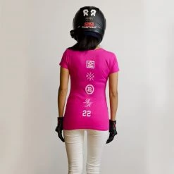 Ride Rich Drop A Knee V-Neck Tee {Hot Pink}