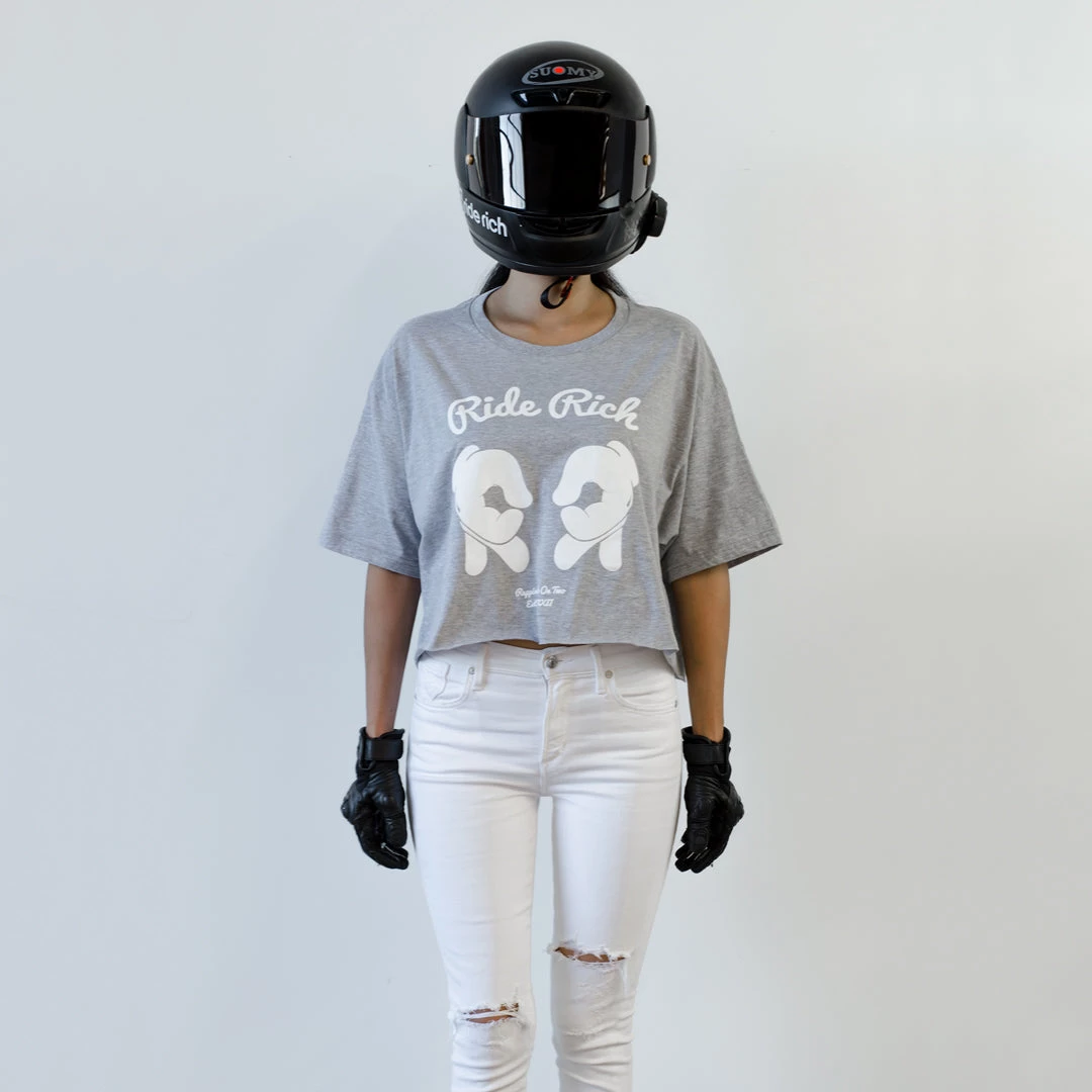 Ride Rich Rep Life On Two Crop Tee {Heather Grey} 5 Ride Rich Rep Life On Two Crop Tee {Heather Grey}