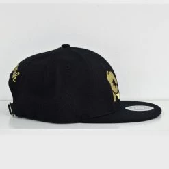 Ride Rich Rep Life On Two Snapback/Strapback {Gold On Black} Accessories