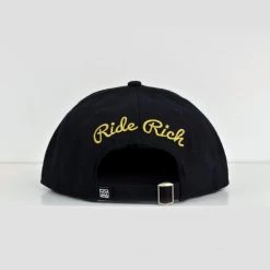 Ride Rich Rep Life On Two Snapback/Strapback {Gold On Black} Accessories