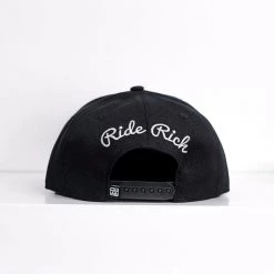 Ride Rich Accessories Rep Life On Two Snapback {White On Black}