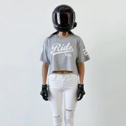 Ride Rich RR Squad Crop Tee {Heather Grey}