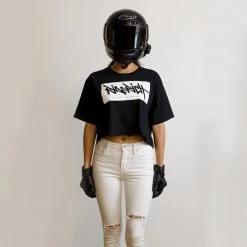 Ride Rich Women's Tops The Get Up Crop Tee {Black}