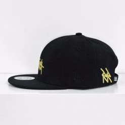 Ride Rich Accessories RR Tag Snapback/Strapback {Gold On Black}