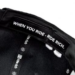 Ride Rich Accessories Rep Life On Two Snapback {White On Black}